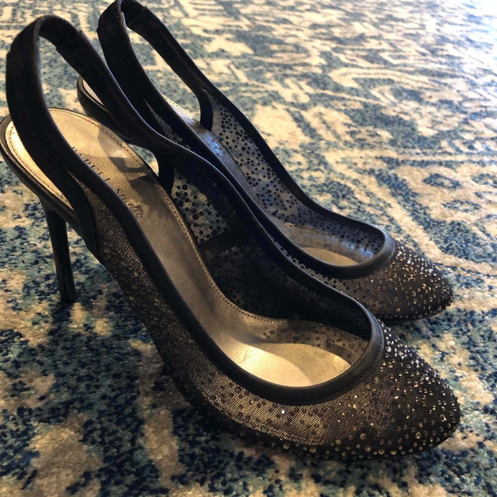 Sparkly Black Heels